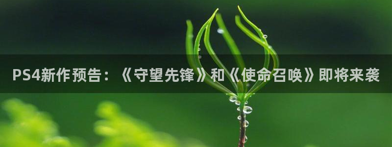 欧博娱乐平台官方网站：PS4新作预告：《守望先锋》和《使命召